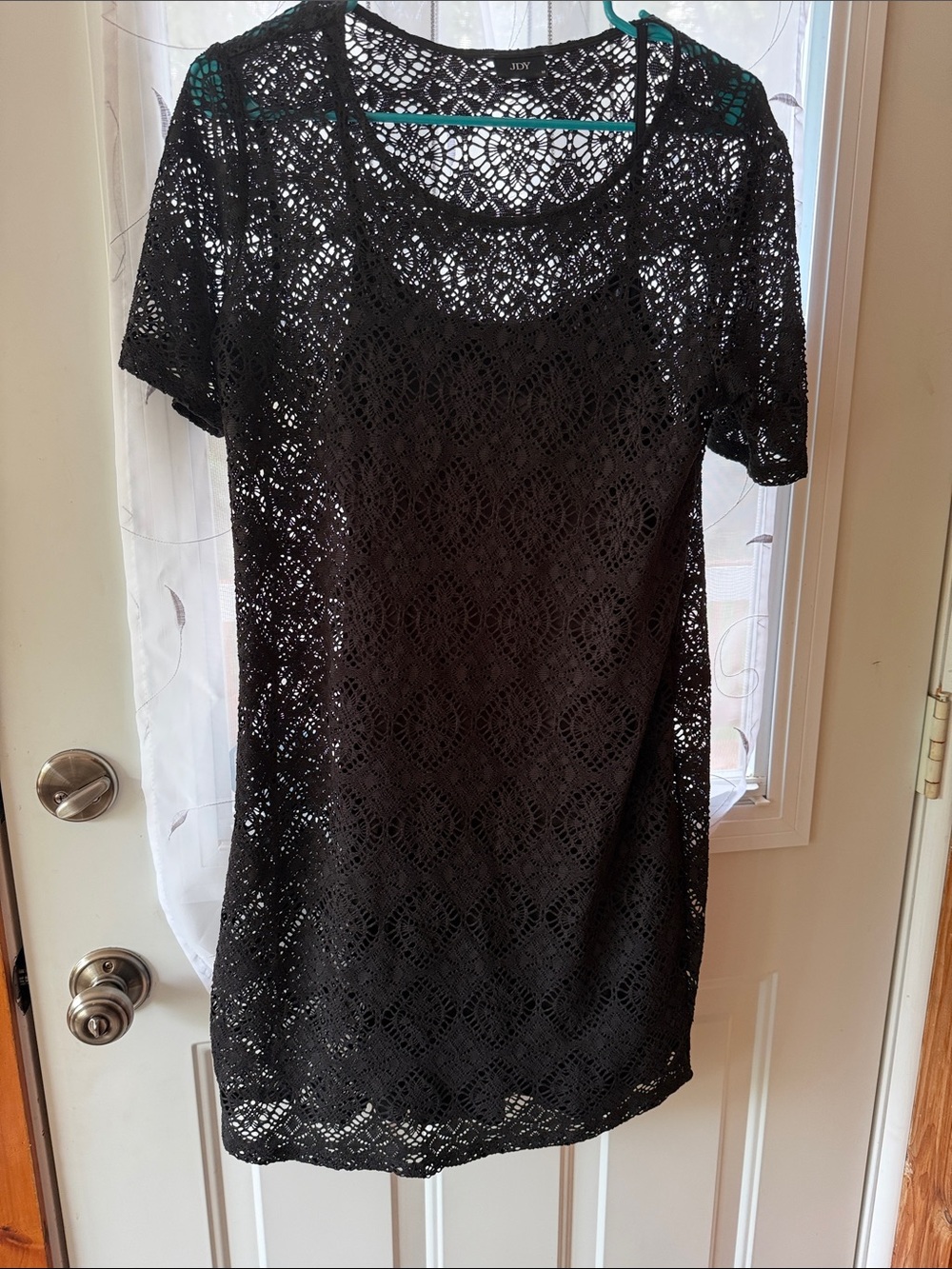 Black Lace Short Sleeve Dress by JDY